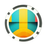 Colorful Rainbow Pattern Digital Art Abstract Minimalist Minimalism Poker Chip Card Guard