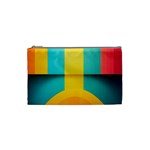Colorful Rainbow Pattern Digital Art Abstract Minimalist Minimalism Cosmetic Bag (Small)