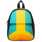 Colorful Rainbow Pattern Digital Art Abstract Minimalist Minimalism School Bag (Small)