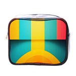 Colorful Rainbow Pattern Digital Art Abstract Minimalist Minimalism Mini Toiletries Bag (One Side)