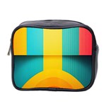 Colorful Rainbow Pattern Digital Art Abstract Minimalist Minimalism Mini Toiletries Bag (Two Sides)