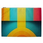 Colorful Rainbow Pattern Digital Art Abstract Minimalist Minimalism Cosmetic Bag (XXL)