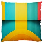 Colorful Rainbow Pattern Digital Art Abstract Minimalist Minimalism Standard Premium Plush Fleece Cushion Case (Two Sides)