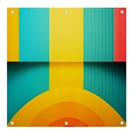 Colorful Rainbow Pattern Digital Art Abstract Minimalist Minimalism Banner and Sign 4  x 4 