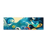 Waves Ocean Sea Abstract Whimsical Abstract Art Pattern Abstract Pattern Water Nature Moon Full Moon Sticker Bumper (100 pack)
