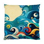 Waves Ocean Sea Abstract Whimsical Abstract Art Pattern Abstract Pattern Water Nature Moon Full Moon Standard Cushion Case (One Side)