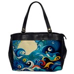 Waves Ocean Sea Abstract Whimsical Abstract Art Pattern Abstract Pattern Water Nature Moon Full Moon Oversize Office Handbag