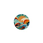 Waves Ocean Sea Abstract Whimsical Abstract Art Pattern Abstract Pattern Nature Water Seascape 1  Mini Magnets