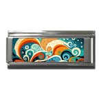 Waves Ocean Sea Abstract Whimsical Abstract Art Pattern Abstract Pattern Nature Water Seascape Superlink Italian Charm (9mm)
