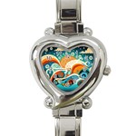 Waves Ocean Sea Abstract Whimsical Abstract Art Pattern Abstract Pattern Nature Water Seascape Heart Italian Charm Watch