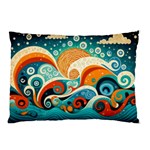 Waves Ocean Sea Abstract Whimsical Abstract Art Pattern Abstract Pattern Nature Water Seascape Pillow Case (Two Sides)