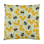 Bees Pattern Honey Bee Bug Honeycomb Honey Beehive Standard Cushion Case (Two Sides)