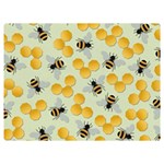 Bees Pattern Honey Bee Bug Honeycomb Honey Beehive Premium Plush Fleece Blanket (Extra Small)