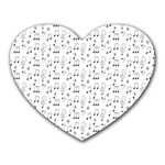 Music Notes Background Wallpaper Heart Mousepad