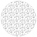 Music Notes Background Wallpaper Round Trivet