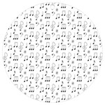 Music Notes Background Wallpaper UV Print Acrylic Ornament Round
