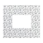 Music Notes Background Wallpaper White Wall Photo Frame 5  x 7 