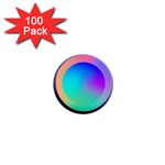 Circle Colorful Rainbow Spectrum Button Gradient 1  Mini Buttons (100 pack) 