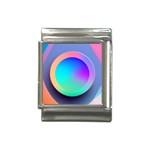 Circle Colorful Rainbow Spectrum Button Gradient Italian Charm (13mm)