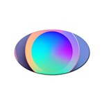 Circle Colorful Rainbow Spectrum Button Gradient Sticker Oval (10 pack)