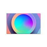 Circle Colorful Rainbow Spectrum Button Gradient Sticker Rectangular (10 pack)
