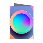 Circle Colorful Rainbow Spectrum Button Gradient Mini Greeting Cards (Pkg of 8)