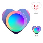 Circle Colorful Rainbow Spectrum Button Gradient Playing Cards Single Design (Heart)