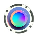 Circle Colorful Rainbow Spectrum Button Gradient Poker Chip Card Guard