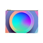 Circle Colorful Rainbow Spectrum Button Gradient Cosmetic Bag (Large)