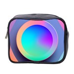 Circle Colorful Rainbow Spectrum Button Gradient Mini Toiletries Bag (Two Sides)