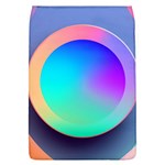 Circle Colorful Rainbow Spectrum Button Gradient Removable Flap Cover (L)