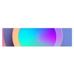 Circle Colorful Rainbow Spectrum Button Gradient Oblong Satin Scarf (16  x 60 )
