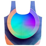 Circle Colorful Rainbow Spectrum Button Gradient Full Print Recycle Bag (XXL)