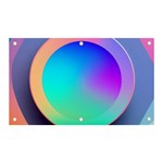 Circle Colorful Rainbow Spectrum Button Gradient Banner and Sign 5  x 3 