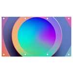 Circle Colorful Rainbow Spectrum Button Gradient Banner and Sign 7  x 4 