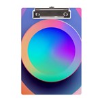 Circle Colorful Rainbow Spectrum Button Gradient A5 Acrylic Clipboard