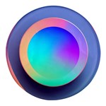 Circle Colorful Rainbow Spectrum Button Gradient Round Glass Fridge Magnet (4 pack)