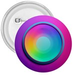 Circle Colorful Rainbow Spectrum Button Gradient Psychedelic Art 3  Buttons