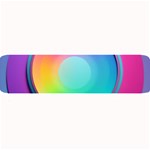 Circle Colorful Rainbow Spectrum Button Gradient Psychedelic Art Large Bar Mat