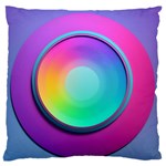Circle Colorful Rainbow Spectrum Button Gradient Psychedelic Art Standard Premium Plush Fleece Cushion Case (One Side)
