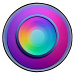 Circle Colorful Rainbow Spectrum Button Gradient Psychedelic Art Wireless Fast Charger(Black)