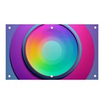 Circle Colorful Rainbow Spectrum Button Gradient Psychedelic Art Banner and Sign 5  x 3 