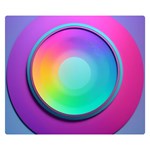 Circle Colorful Rainbow Spectrum Button Gradient Psychedelic Art Premium Plush Fleece Blanket (Small)