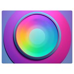 Circle Colorful Rainbow Spectrum Button Gradient Psychedelic Art Premium Plush Fleece Blanket (Extra Small)