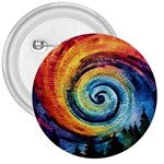 Cosmic Rainbow Quilt Artistic Swirl Spiral Forest Silhouette Fantasy 3  Buttons