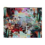 Digital Computer Technology Office Information Modern Media Web Connection Art Creatively Colorful C Cosmetic Bag (XL)