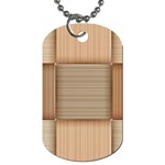 Wooden Wickerwork Texture Square Pattern Dog Tag (One Side)