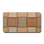 Wooden Wickerwork Texture Square Pattern Medium Bar Mat