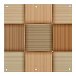 Wooden Wickerwork Texture Square Pattern Banner and Sign 3  x 3 
