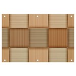 Wooden Wickerwork Texture Square Pattern Banner and Sign 6  x 4 